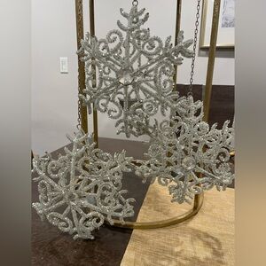 Beaded Snowflakes with tealight holder
